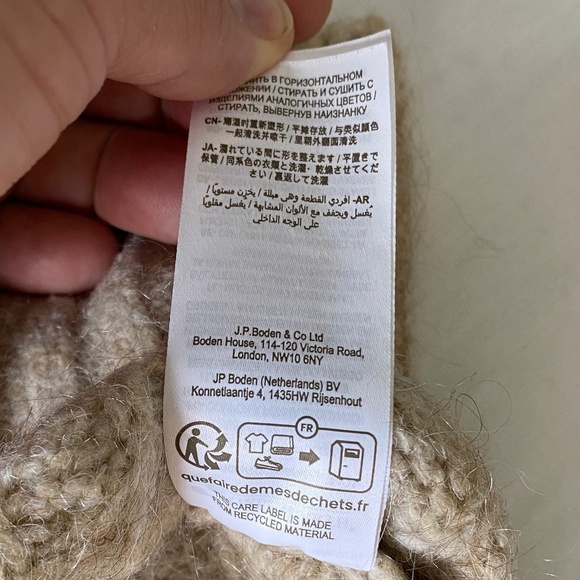 - SOLD - Boden Women's Crew Neck Cable Knit Mohair Wool Blend Sweater Vest 20/22 - Picture 10 of 16